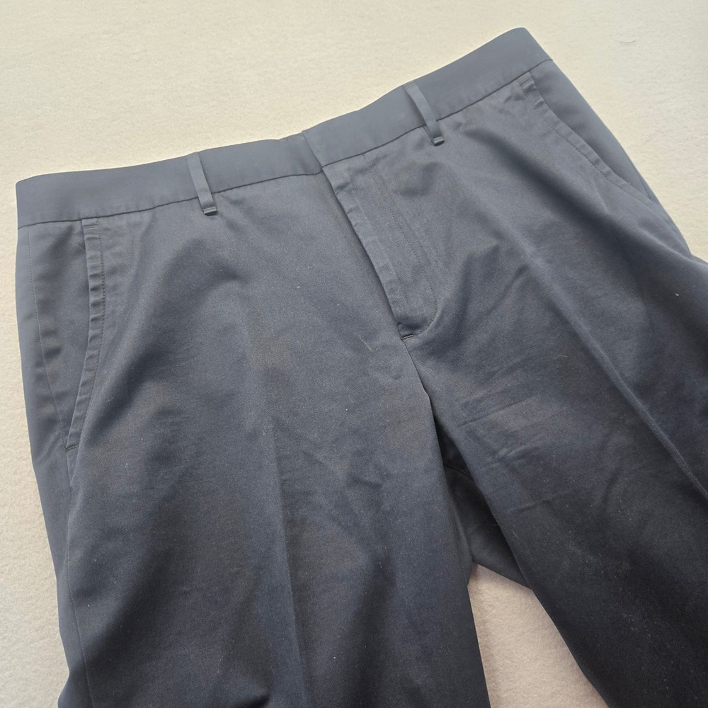 BONOBOS Monday Mens Straight Fit‎ Pants Navy Blue Cotton Size 34x34